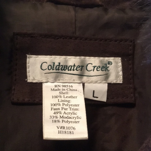 Coldwater Creek Suede and Faix Fur Brown Jacket Large - Picture 4 of 4